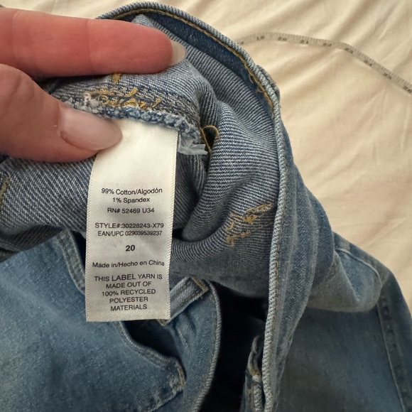 Blue Denim Midi Skirt with Front Slit - Picture 6 of 6